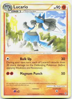 Pokemon TCG Lucario Unleashed Rare 19/95 - Image 1