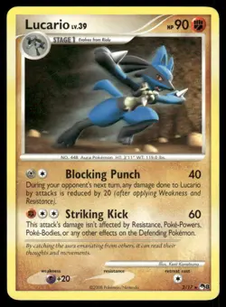 Lucario 2/17 Rare POP Series 8 Pokemon Moderately Played - Image 1