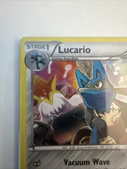 Pokemon TCG Lucario 63/124 Cosmos Holo Rare Pokemon XY Fates Collide - Image 3