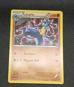 Lucario 47/124 Rare Fates Collide Pokemon Lightly Played - Image 1
