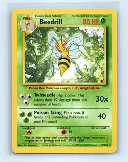 Pokemon tcg Base Set Beedrill Lightly played - Image 1