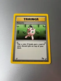 Recycle Trainer Base Set Fossil Pokemon Card 61/62. Near Mint - Image 1