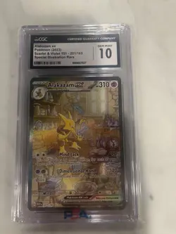 🧠 Alakazam ex 201/165 SV 151 SIR English CGC 10 Gem Mint Pokemon Card - Image 1