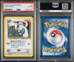 Pokemon TCG Lugia Neo Genesis Holo Rare Card 9/111 PSA 4 NEW CERT - SWIRL - Image 3