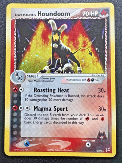 Team Magma's Houndoom 10/95 EX Team Magma vs Aqua Pokemon Card Holo Foil Rare MP - Image 1