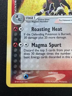 Team Magma's Houndoom 10/95 EX Team Magma vs Aqua Pokemon Card Holo Foil Rare MP - Image 5