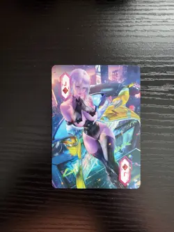 Goddess Story Waifu Card - ACG Poker 2 - Jack of Diamonds - Cyberpunk Lucy - Image 1