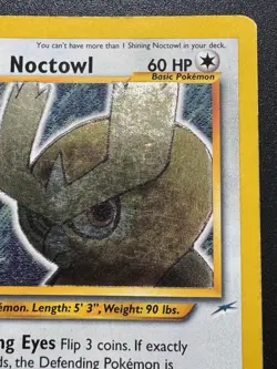 Shining Noctowl 110/105 Neo Destiny Pokemon Card Holo Foil Secret Rare HP - Image 4