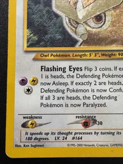 Shining Noctowl 110/105 Neo Destiny Pokemon Card Holo Foil Secret Rare HP - Image 5