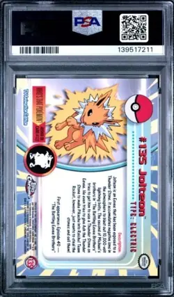 2000 Pokemon Topps Chrome Jolteon #135 PSA 10 Gem Mint MODERN GRADE STUNNER - Image 2