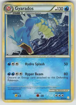 Gyarados 4/123 Holo Rare HeartGold & SoulSilver Pokemon Damaged - Image 1