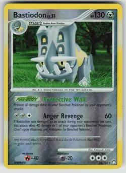 Bastiodon 21/123 Rare Mysterious Treasures Pokemon Moderately Played - Image 1