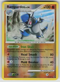 Rampardos 13/127 Holo Rare Platinum Pokemon Reverse Holo Lightly Played - Image 1