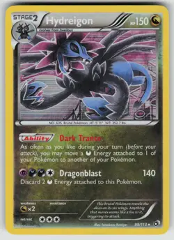 Hydreigon 99/113 Holo Rare Legendary Treasures Pokemon Lightly Played - Image 1