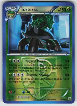 Torterra 3/135 Rare Plasma Storm Pokemon Reverse Holo Lightly Played - Image 1