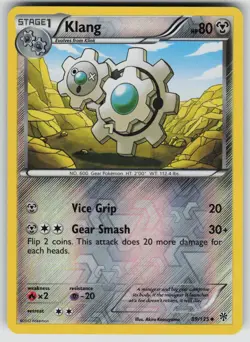 Klang 89/135 Uncommon Plasma Storm Pokemon Reverse Holo Lightly Played - Image 1
