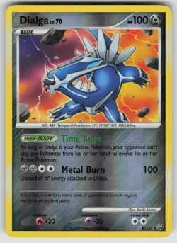 Dialga 6/127 Holo Platinum Pokemon Reverse Holo Lightly Played - Image 1