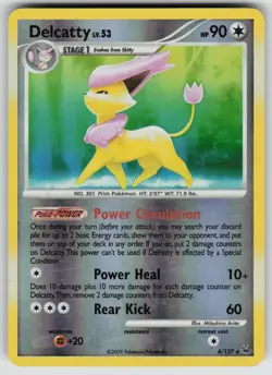 Delcatty 4/127 Rare Platinum Pokemon Reverse Holo Moderately Played - Image 1