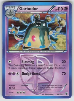 Garbodor 66/135 Holo Rare Plasma Storm Pokemon Moderately Played - Image 1