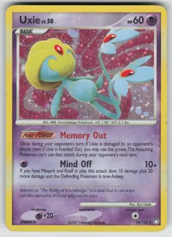 Uxie 18/123 Holo Rare Mysterious Treasures Pokemon Moderately Played - Image 1