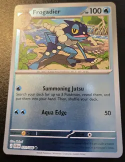 Frogadier 021/086 Reverse Holo Common Mega Evolution: Chaos Rising Pokemon TCG - Image 1