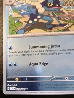 Frogadier 021/086 Reverse Holo Common Mega Evolution: Chaos Rising Pokemon TCG - Image 4