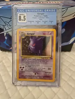 1999 Pokemon Fossil Gengar Holo Rare #5/62 CGC 8.5 NM/Mint+ - Image 1