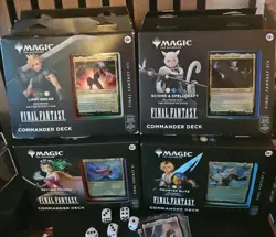 FINAL FANTASY Sealed Commander Deck Display (Set of All 4 Decks) Magic MTG - Image 1