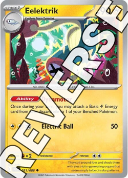 Eelektrik 031/086 Sv: Black Bolt Reverse Holo - Pokemon TCG - NM - Image 1