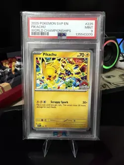 PIKACHU POKEMON DAY 2026 COLLECTION SWIRL 2025 WORLD CHAMPIONSHIPS PROMO PSA 9 - Image 5