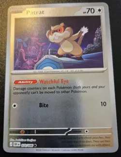 Patrat 070/086 Reverse Holo Common Mega Evolution: Chaos Rising Pokemon TCG - Image 1