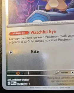 Patrat 070/086 Reverse Holo Common Mega Evolution: Chaos Rising Pokemon TCG - Image 4
