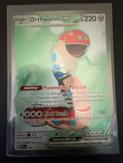 Pokemon TCG Stellar Crown Orthworm ex Full Art 162/142 Ultra Rare - Image 3