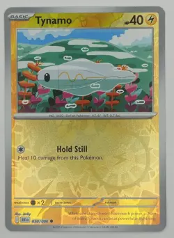 Tynamo 030/086 Reverse Holo Common Black Bolt Pokemon TCG NM - Image 1