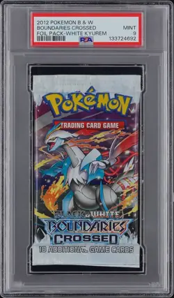 2012 Pokemon Boundaries Crossed White Kyurem PSA 9 Foil Booster Pack MINT! - Image 1