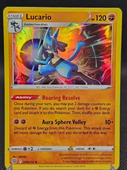 LUCARIO 079/172 HOLO Brilliant Stars Pokemon Holo MP - Image 1