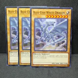 3x Yugioh Blue-Eyes White Dragon SDWD-EN003 Common - NM 💎 - Image 1