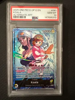 Koala Alt Art Leader OP12-081 One Piece Legacy of the Master PSA 10 - Image 1