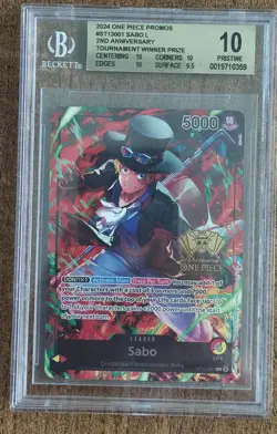 BGS 10 Sabo ST13-001 2nd Anniversary Tournament Winner Prize One Piece TCG - Image 1