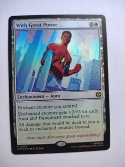 With Great Power . . . 24 R Marvel's Spider-Man Magic: The Gathering Foil NM/M - Image 1