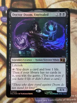 MTG Marvel Super Heroes DOCTOR DOOM, UNRIVALED Mythic Foil #654 - NM 🔥 - Image 1