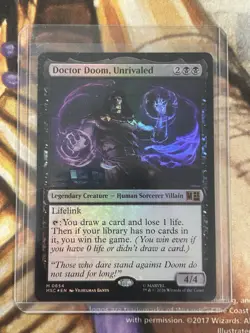 MTG Marvel Super Heroes DOCTOR DOOM, UNRIVALED Mythic Foil #654 - NM 🔥 - Image 3
