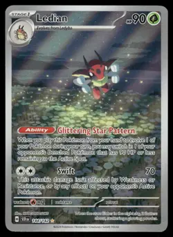 Pokemon Cards Ledian 144/142 Stellar Crown Illustration Rare NM *1 - Image 1