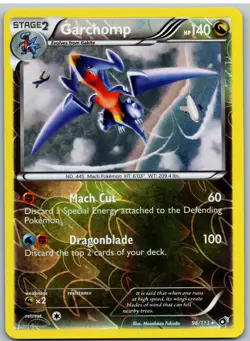 Garchomp 96/113 Holo Holo Rare Legendary Treasures Pokemon Reverse Holo - Image 1