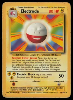 Electrode 21/102 Base Set Rare Pokemon - Image 1