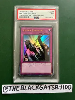 Yugioh Solemn Judgment LART-EN014 Ultra Rare Limited Edition PSA 7 - Image 1
