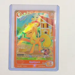 Hasbro My Little Pony Card Game Applejack BP01-SR04 Super Rare Holo EN 1st - Image 1