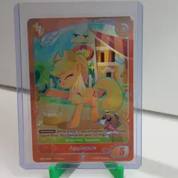 Hasbro My Little Pony Card Game Applejack BP01-SR04 Super Rare Holo EN 1st - Image 2