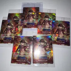 (7)One Piece Monkey.D.Luffy ST10-006 SR Foil Promo Card Treasure Booster Set TCG - Image 1