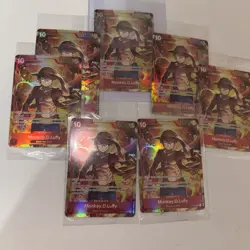 (7)One Piece Monkey.D.Luffy ST10-006 SR Foil Promo Card Treasure Booster Set TCG - Image 4